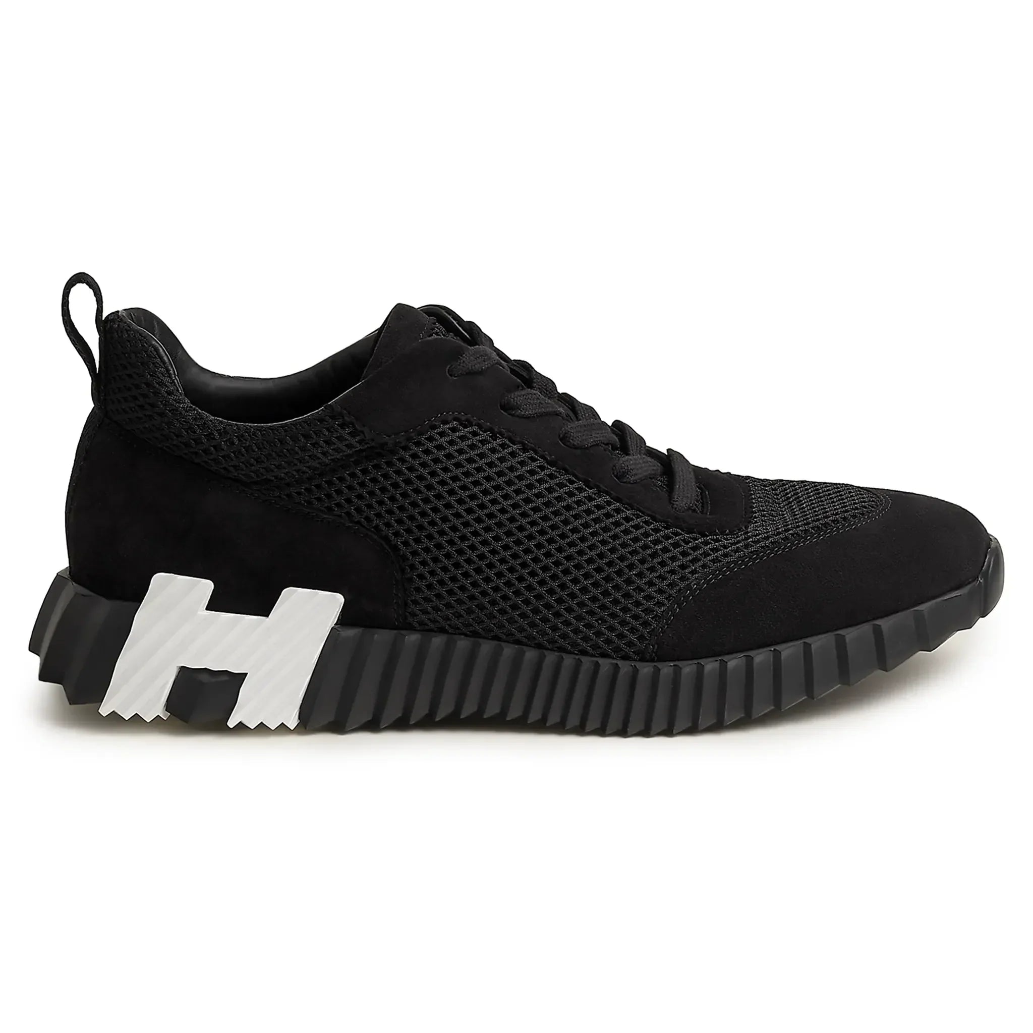 Hermes Black/White Mesh and Suede Bouncing