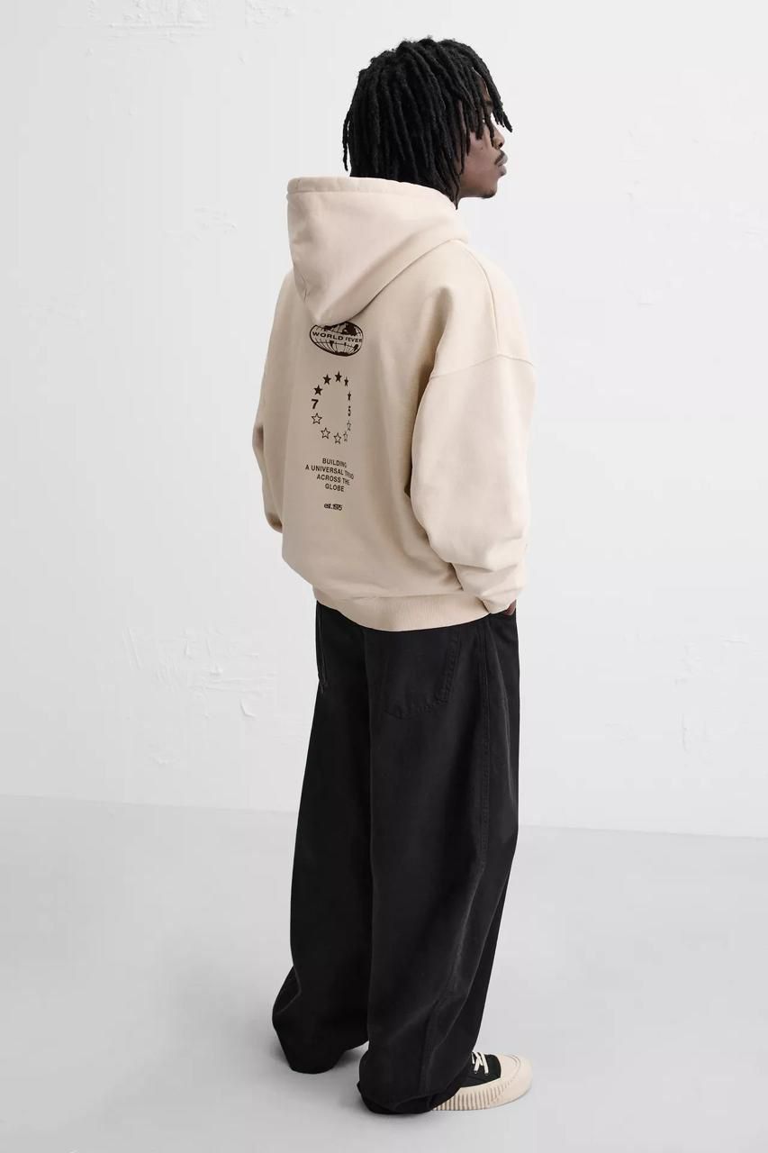 Zara Oversized Hoodie Printed | Begie