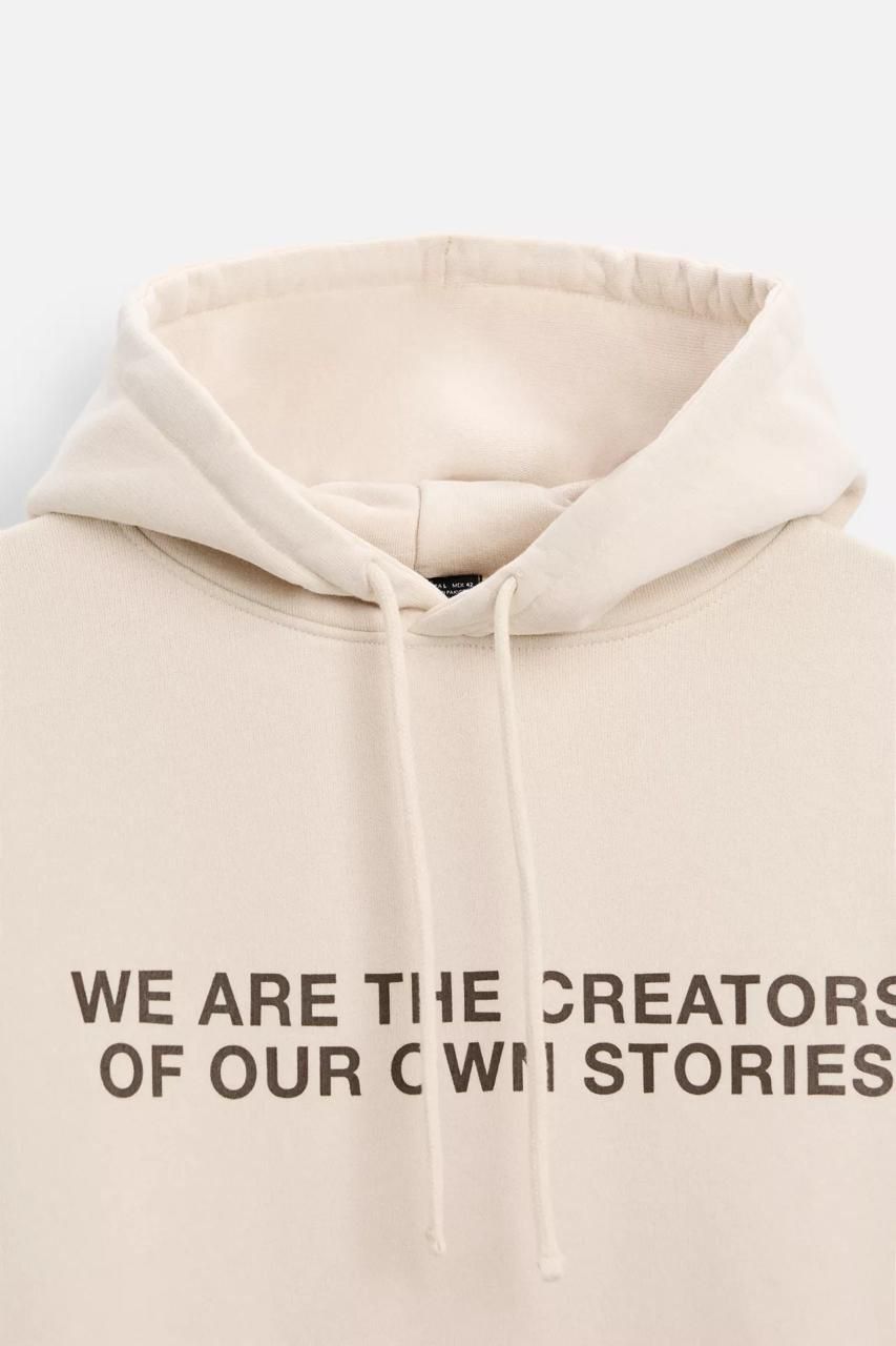 Zara Oversized Hoodie Printed | Begie