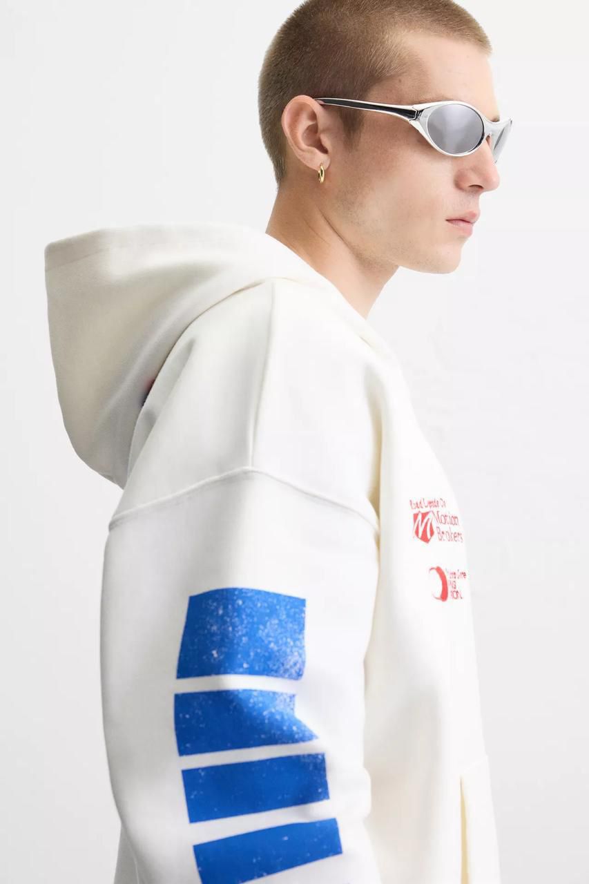 Zara Oversized Hoodie Printed | HR1
