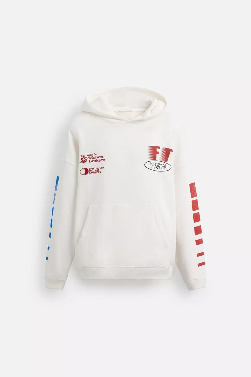 Zara Oversized Hoodie Printed | HR1