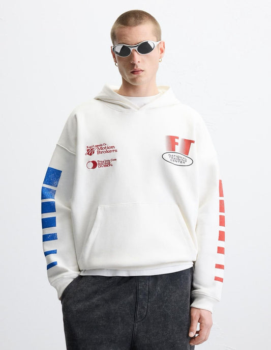 Zara Oversized Hoodie Printed | HR1