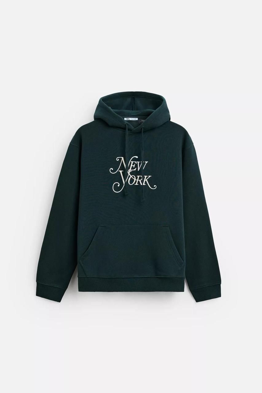 Zara Oversized Hoodie Printed | Green NY
