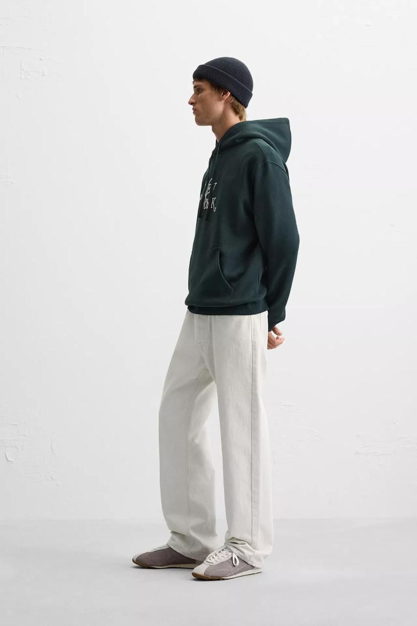 Zara Oversized Hoodie Printed | Green NY