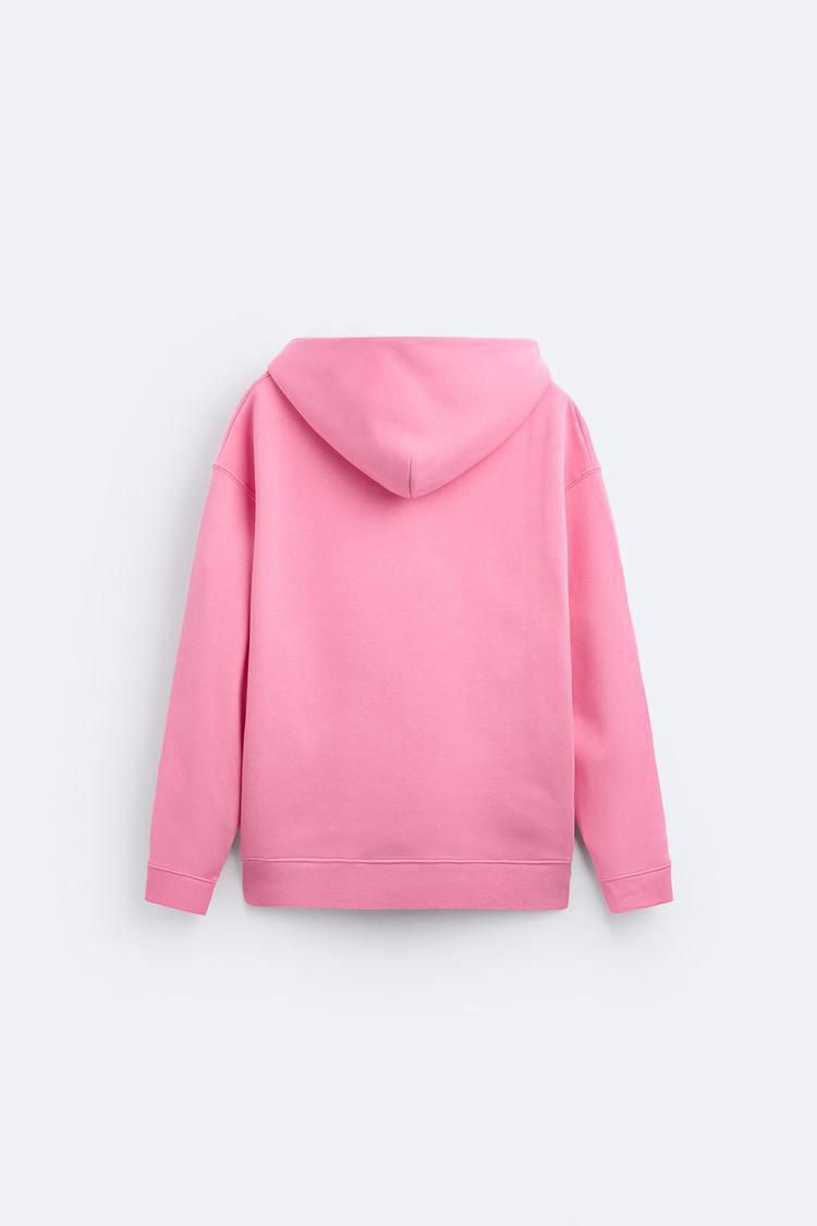 Zara Oversized Hoodie Printed | Pink