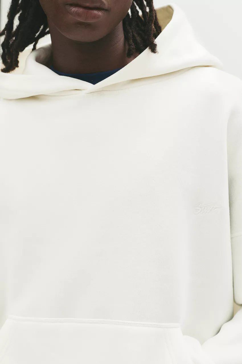 Pull & Bear STWD Box Fit Hoodie | White