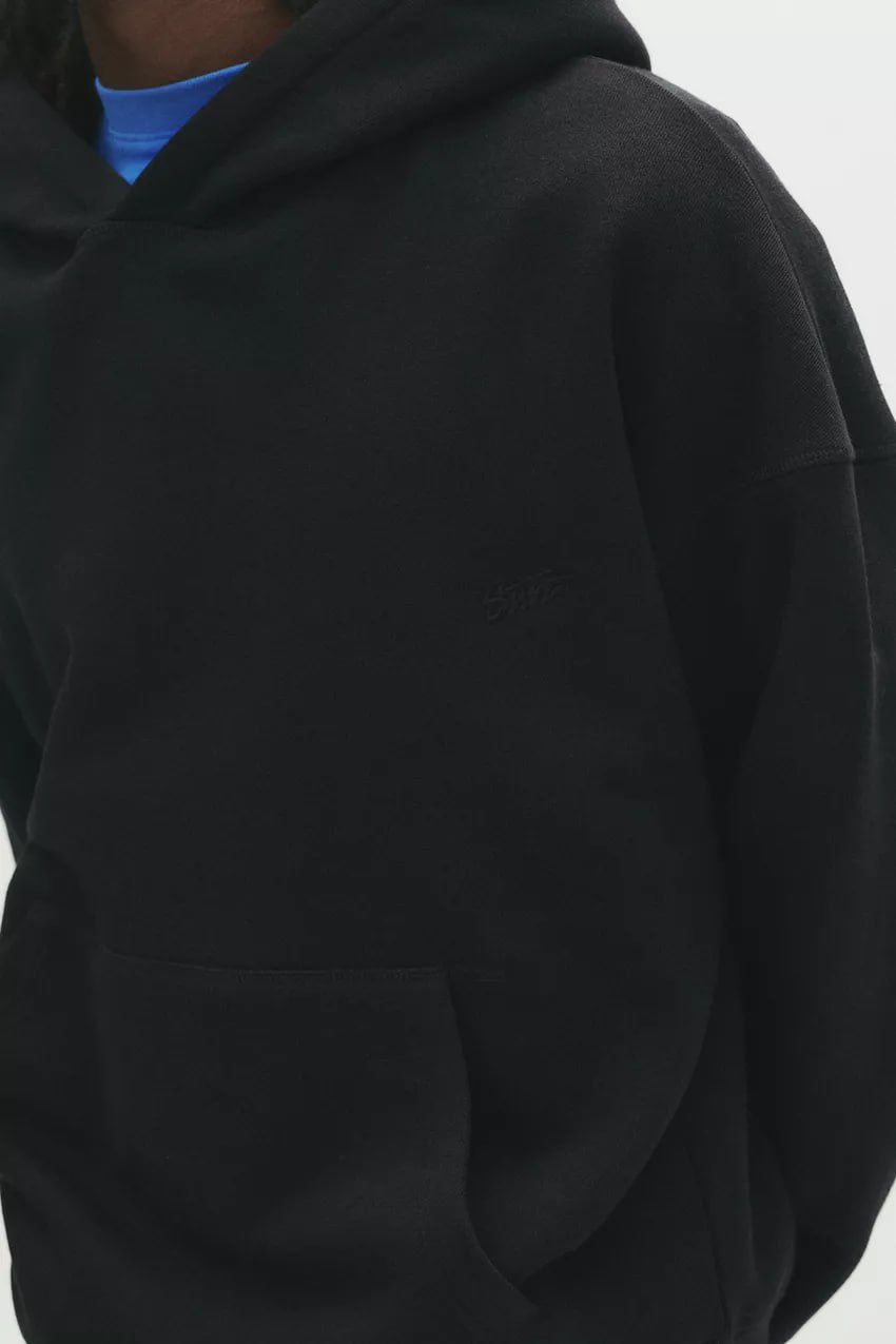 Pull & Bear STWD Box Fit Hoodie | Black