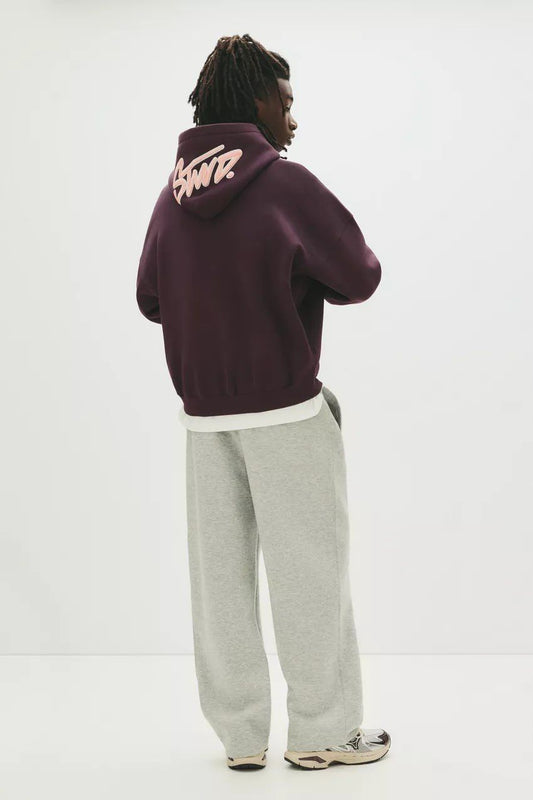Pull & Bear STWD Box Fit Hoodie | Mauve