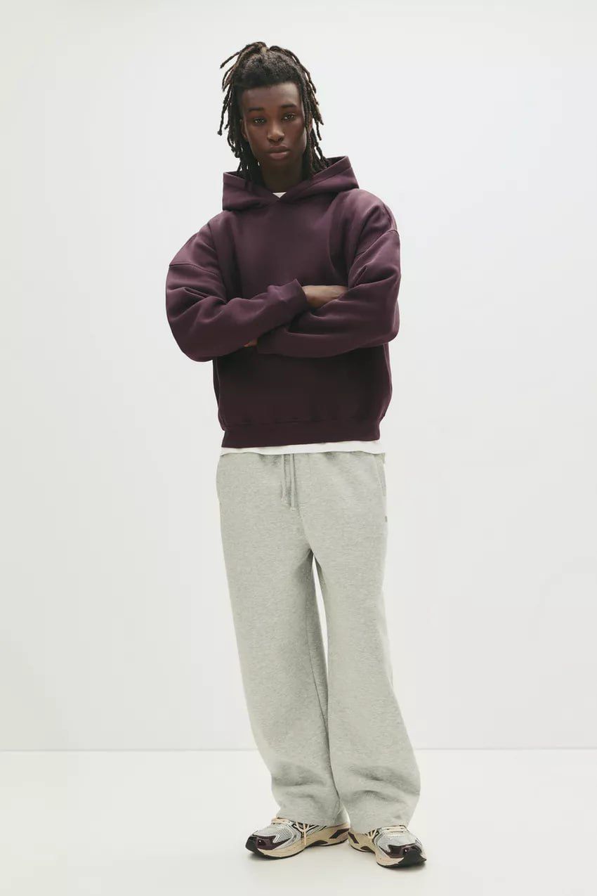 Pull & Bear STWD Box Fit Hoodie | Mauve
