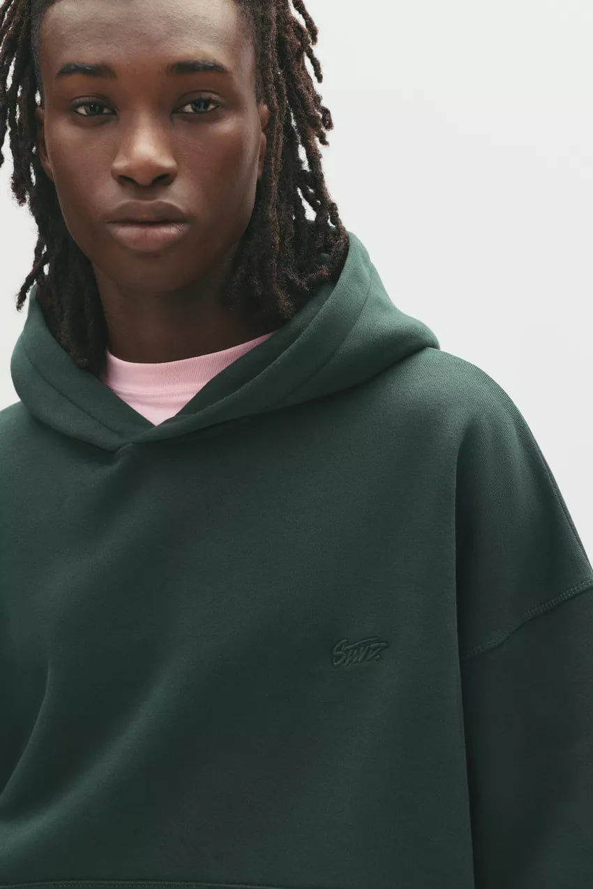 Pull & Bear STWD Box Fit Hoodie | Green