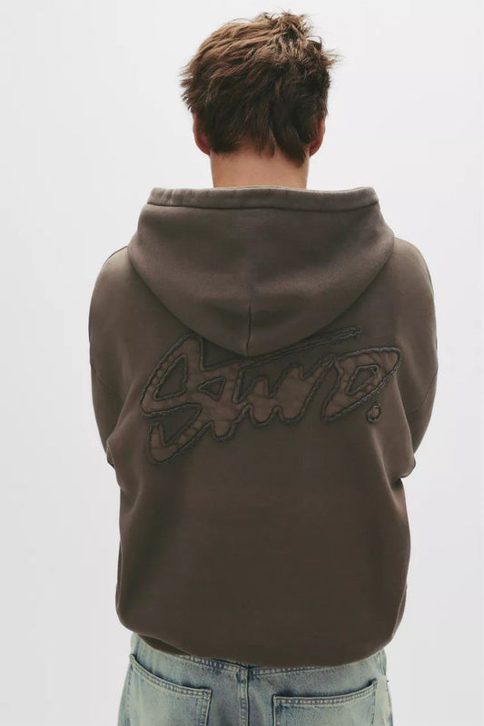 Pull & Bear STWD Box Fit Hoodie | Brown
