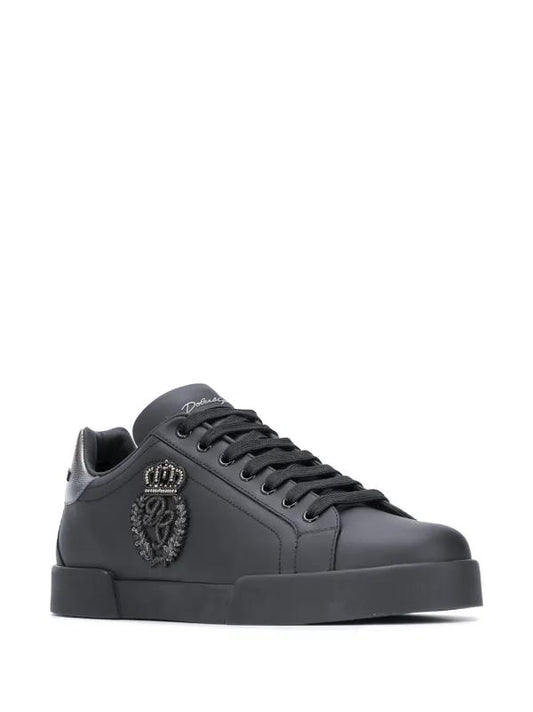 Dolce & Gabbana Black Portofino Sneakers