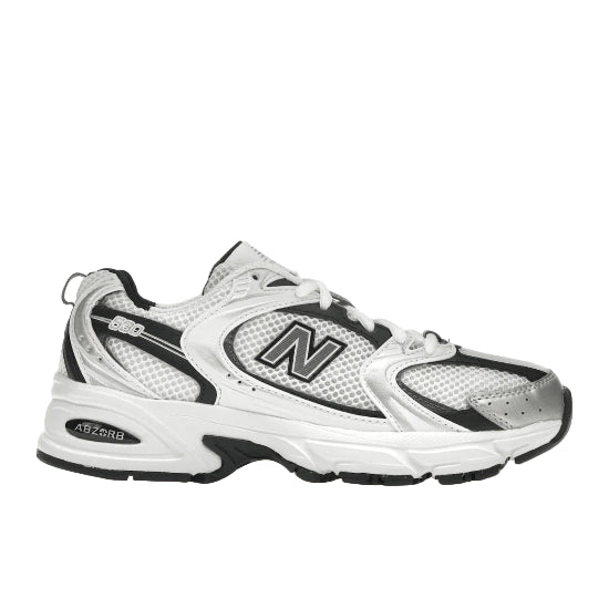 New Balance 530 White Silver Metallic Black